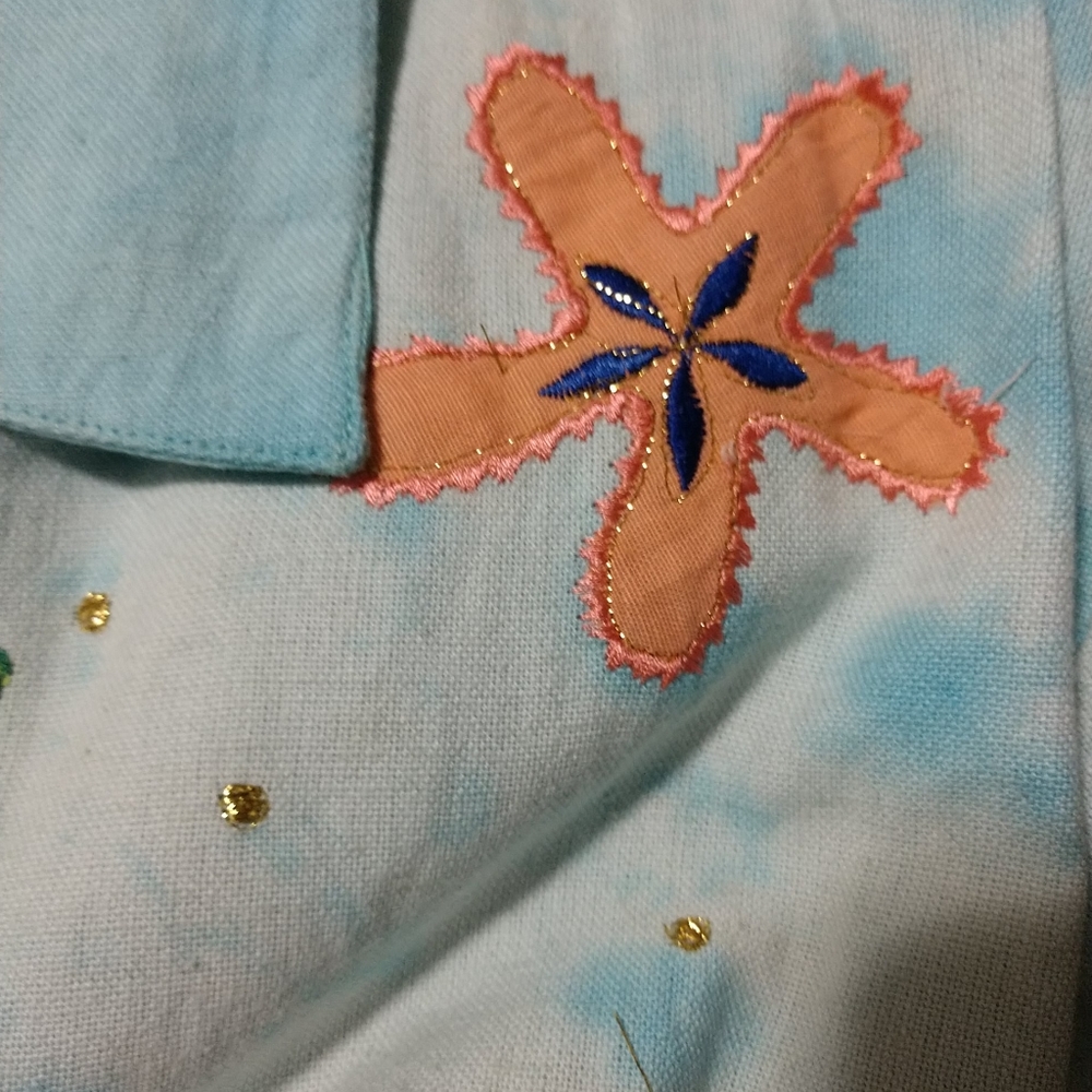 Jacket Tropical Fish Ocean Life Embroidered Fully Lined Small New - Picture 11 of 13